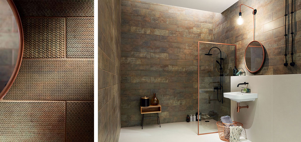 płytki do łazienki loft aran brave rust