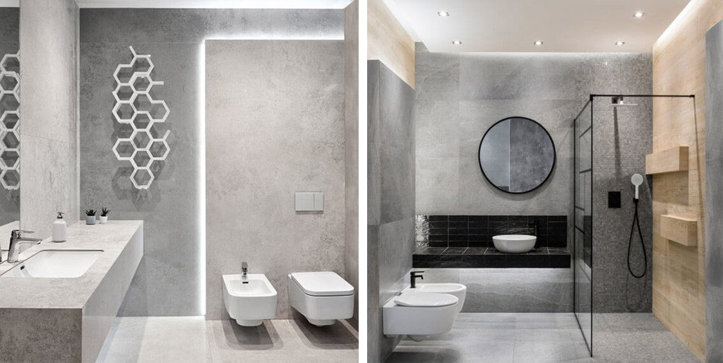 Nowe zastosowanie płytek w łazience – blaty, fronty meblowe i umywalki -