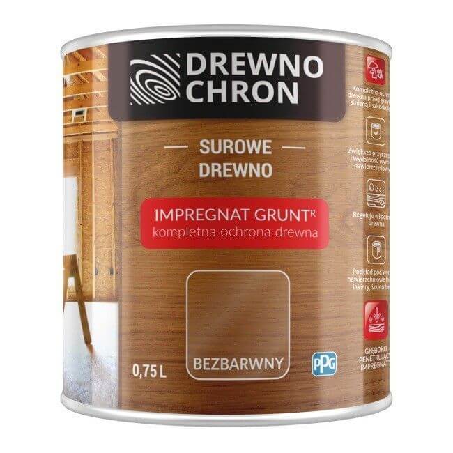 Impregnat Grunt Bezbarwny 0,75L Drewnochron