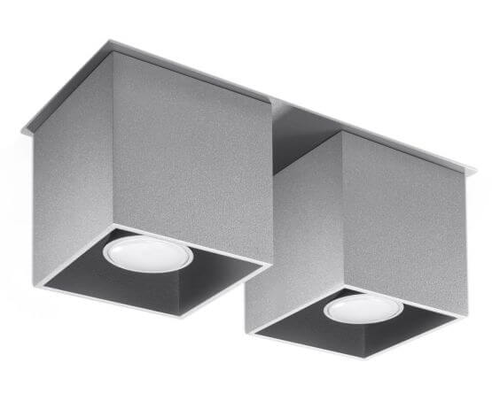 Plafon Quad 2 Szary SL.0064 Sollux