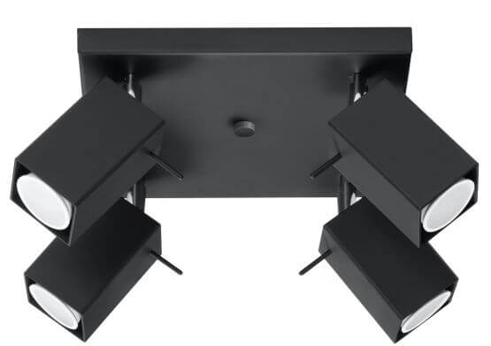 Plafon Merida 4 Czarny SL.0102 Sollux