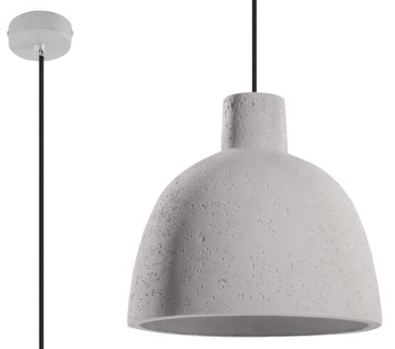 Lampa Wisząca Szary Damaso SL.0281 Sollux