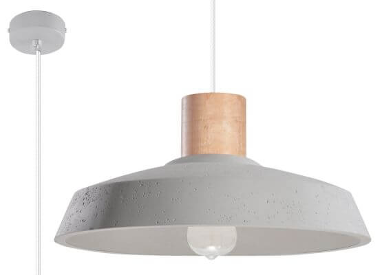 Lampa Wisząca Afra Szary SL.0282 Sollux