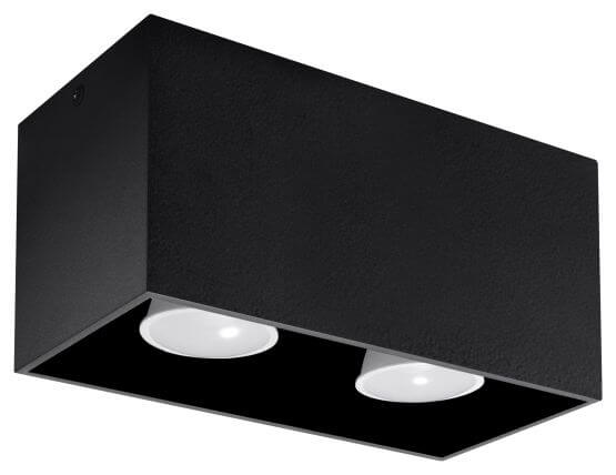 Plafon Quad Maxi Czarny SL.0381 Sollux