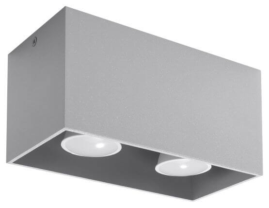 Plafon Quad Maxi Antracyt Ral 7016 SL.0382 Sollux