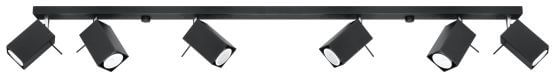 Plafon Merida 6L Czarny SL.0460 Sollux