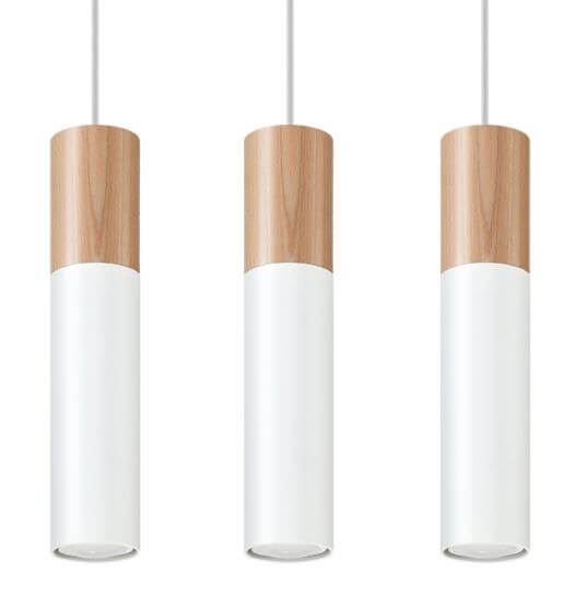 Lampa Wisząca Pablo 3 Biała SL.0630 Sollux