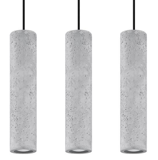 Lampa Wisząca Luvo Szary 3 SL.0655 Sollux