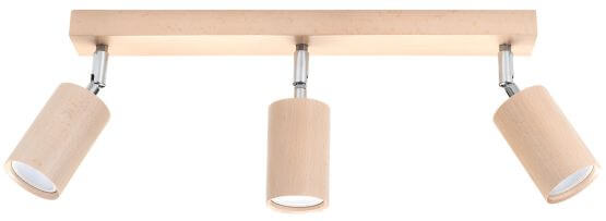 Plafon Berg 3 Naturalne Drewno SL.0703 Sollux