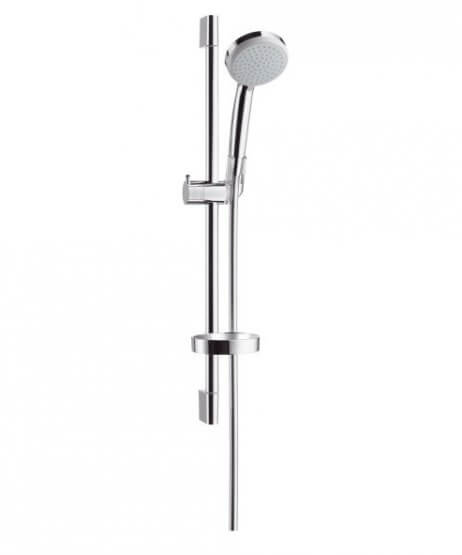 Zestaw Prysznicowy z Drążkiem 65 cm i Mydelniczką Croma 100 Vario EcoSmart Chrom 27776000 Hansgrohe