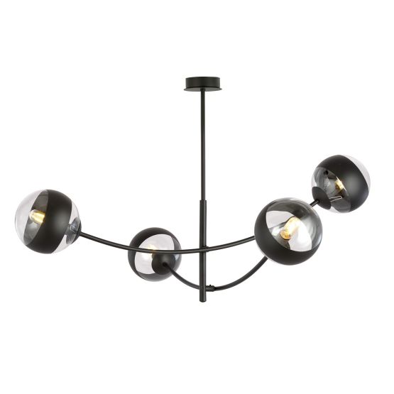 Lampa sufitowa HUNTER nowoczesna czarna E14 10W LED