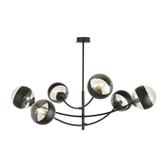 Lampa sufitowa HUNTER nowoczesna czarna E14 10W LED