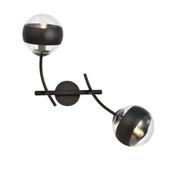 Kinkiet HUNTER nowoczesny czarny E14 10W LED
