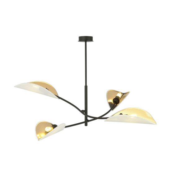 Lampa sufitowa LOTUS nowoczesna czarna E14 10W LED
