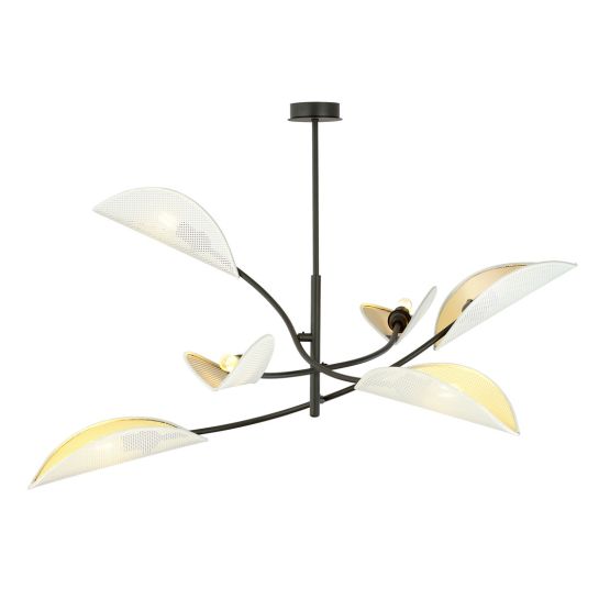 Lampa sufitowa LOTUS nowoczesna czarna E14 10W LED