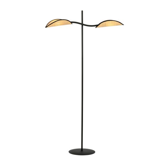 Lampa podłogowa LOTUS nowoczesna czarna E14 10W LED