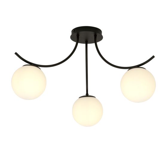 Lampa sufitowa BOSTON nowoczesna czarna E14 10W LED
