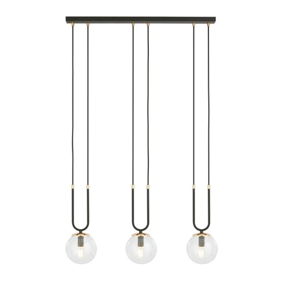 Lampa wisząca GLAM nowoczesna czarna E14 10W LED