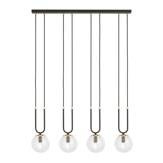 Lampa wisząca GLAM nowoczesna czarna E14 10W LED