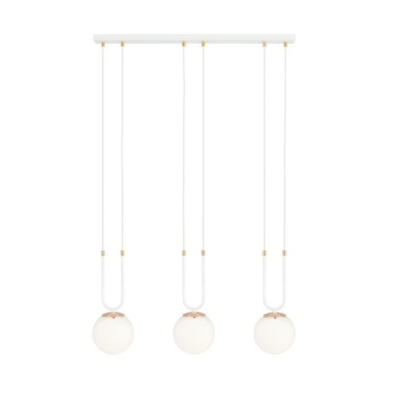 Lampa wisząca GLAM nowoczesna biała E14 10W LED