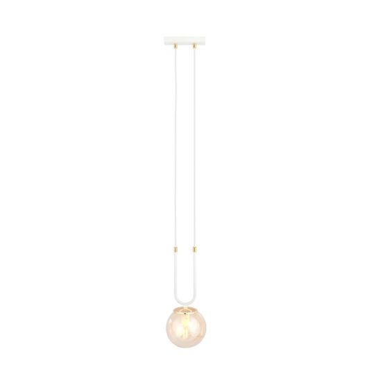 Lampa wisząca GLAM nowoczesna biała E14 10W LED
