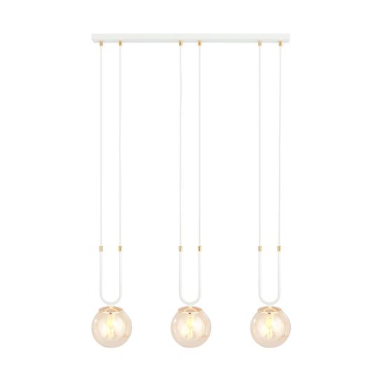 Lampa wisząca GLAM nowoczesna biała E14 10W LED