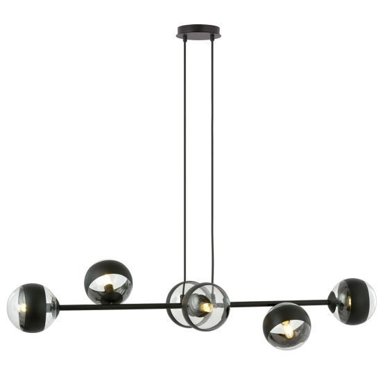 Lampa wisząca ROSSI nowoczesna czarna E14 10W LED
