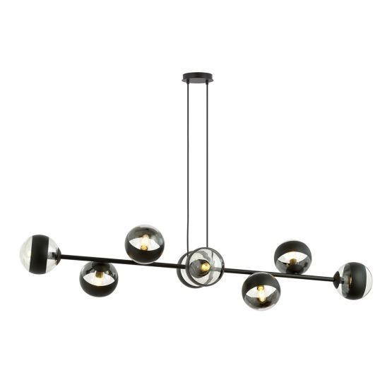 Lampa wisząca ROSSI nowoczesna czarna E14 10W LED