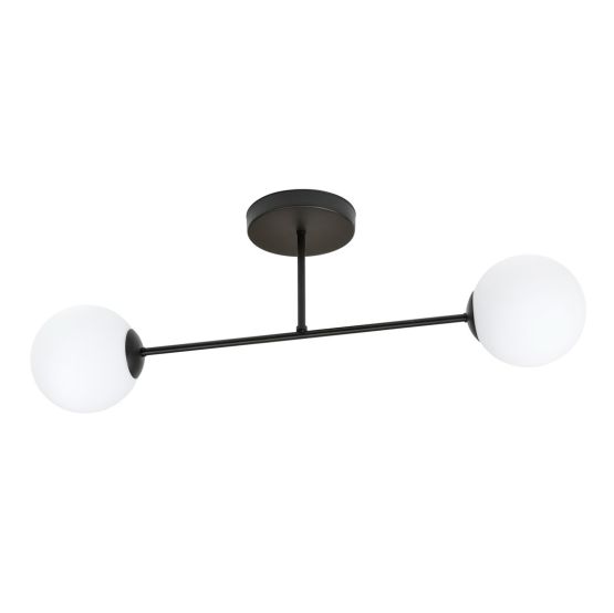 Lampa sufitowa ROMA nowoczesna czarna E14 10W LED