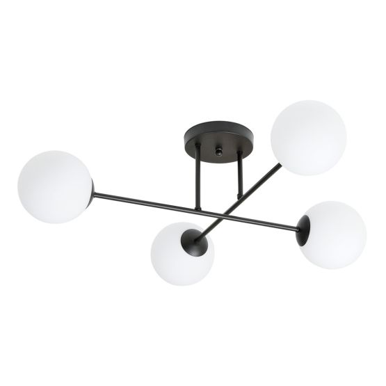 Lampa sufitowa ROMA nowoczesna czarna E14 10W LED