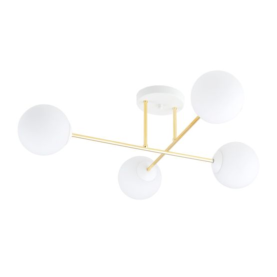 Lampa sufitowa MAGNUM nowoczesna biała / złota E14 10W LED