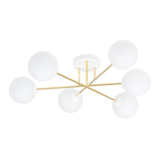 Lampa sufitowa MAGNUM nowoczesna biała / złota E14 10W LED