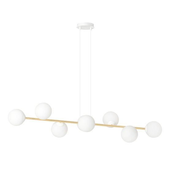 Lampa wisząca GRAVITY nowoczesna biała / złota E14 10W LED