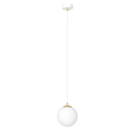 Lampa wisząca ROYAL nowoczesna biała / złota E14 10W LED