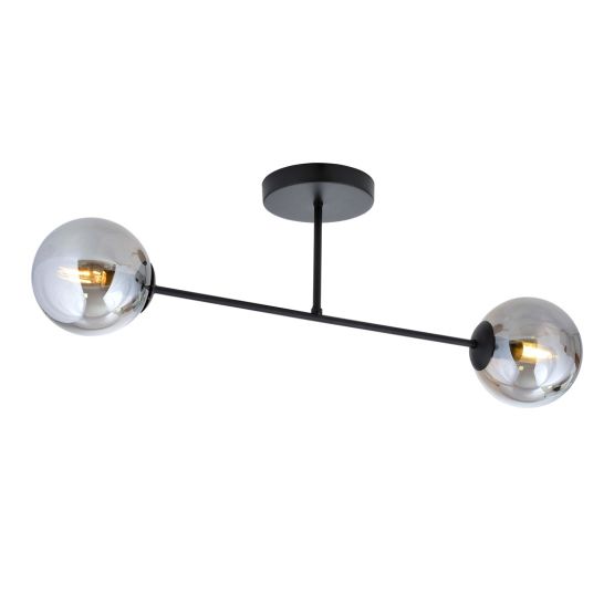 Lampa sufitowa ROMA nowoczesna czarna E14 10W LED