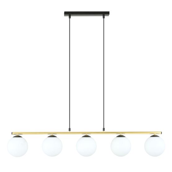 Lampa wisząca ALLORA nowoczesna czarna / złota E14 10W LED