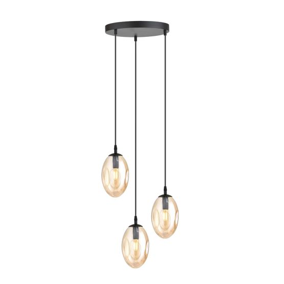 Lampa wisząca ASTRAL nowoczesna czarna E14 10W LED