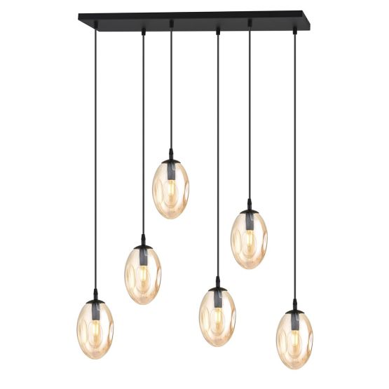 Lampa wisząca ASTRAL nowoczesna czarna E14 10W LED