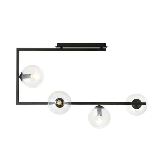 Lampa sufitowa SOMA nowoczesna czarna E14 10W LED