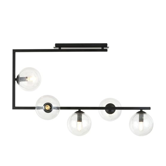Lampa sufitowa SOMA nowoczesna czarna E14 10W LED
