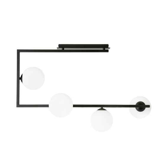 Lampa sufitowa SOMA nowoczesna czarna / złota E14 10W LED