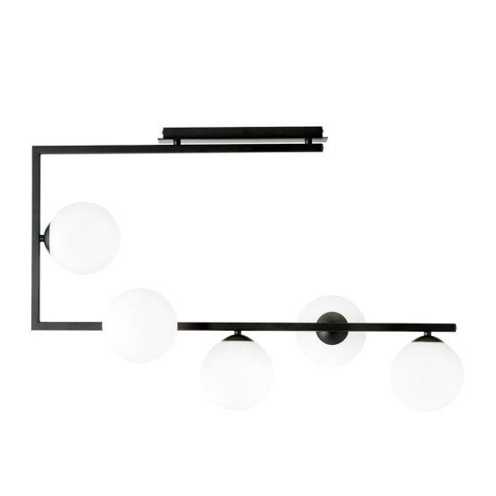 Lampa sufitowa SOMA nowoczesna czarna / złota E14 10W LED