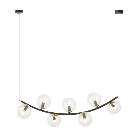 Lampa wisząca RITZ nowoczesna czarna / złota E14 10W LED