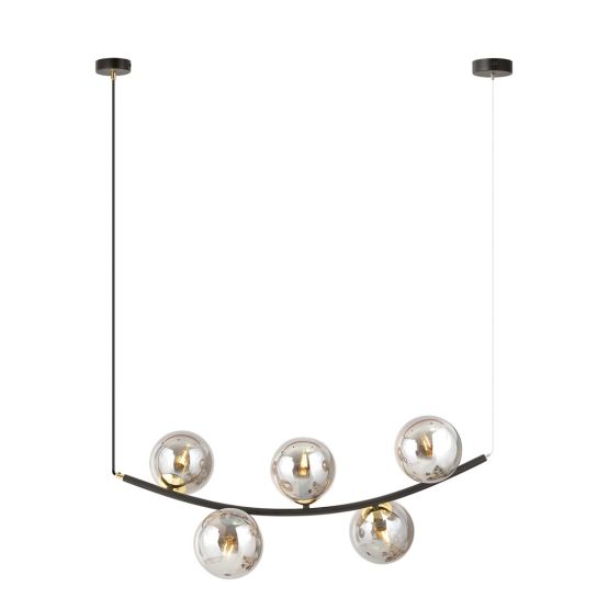 Lampa wisząca RITZ nowoczesna czarna / złota E14 10W LED