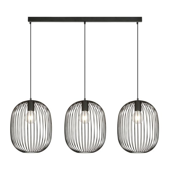 Lampa wisząca ONYX nowoczesna czarna E27 15W LED