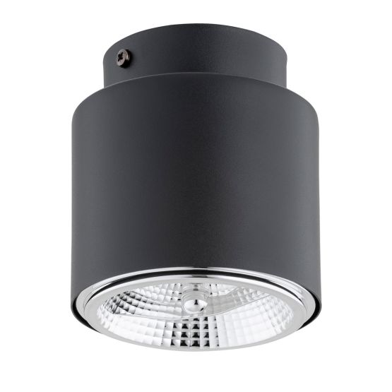 Lampa sufitowa NANO nowoczesna czarna GU10 AR 111 10W LED