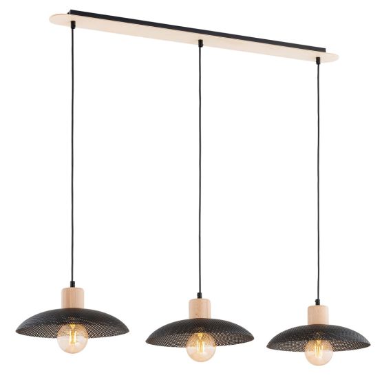 Żyrandol KOBE japandi czarny E27 15W LED