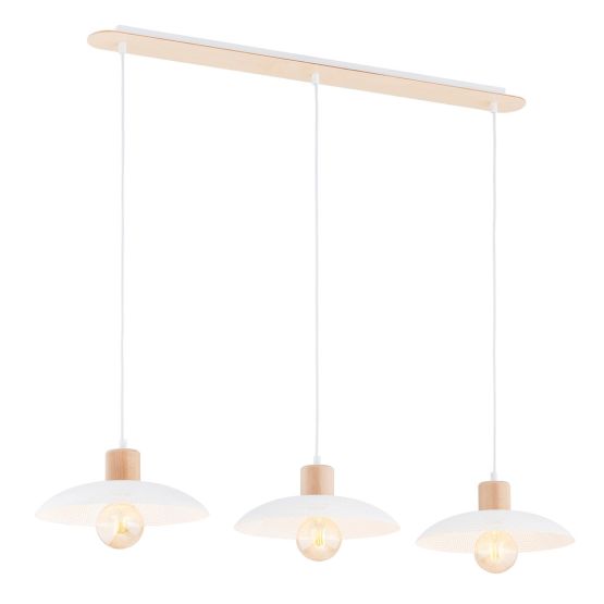 Żyrandol KOBE japandi biały E27 15W LED