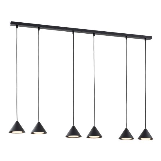 Lampa wisząca ELIT nowoczesna czarna / złota GX53 10W LED
