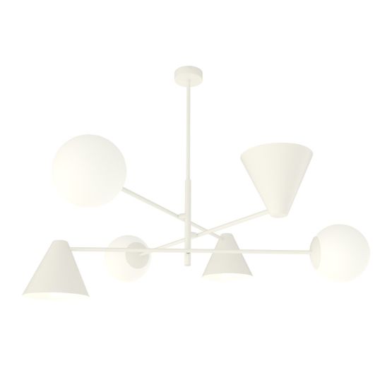 Żyrandol HERMES nowoczesny biały E14 10W LED
